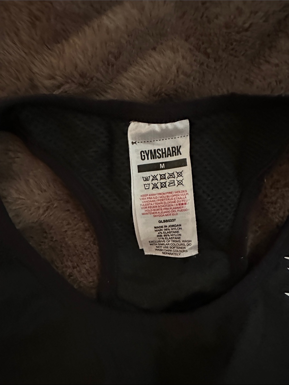 Gymshark Black Racerback Mesh Sports Bra - Picture 2 of 3